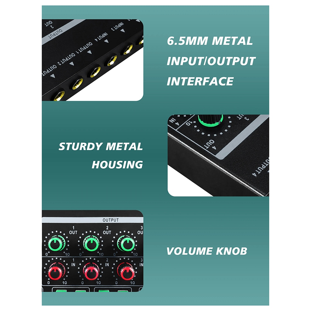 Audio Interface - (MEOF] -LQ04 Mixer 4 Saluran Amplifier