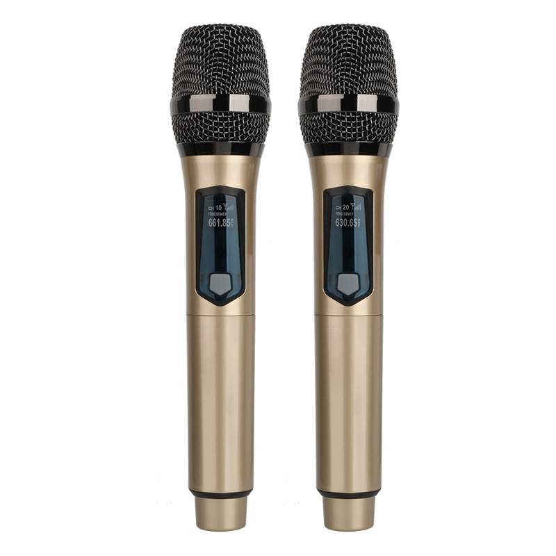 Ribbon Microphone - Mikrofon Nirkabel 2 Saluran UHF Mikrofon