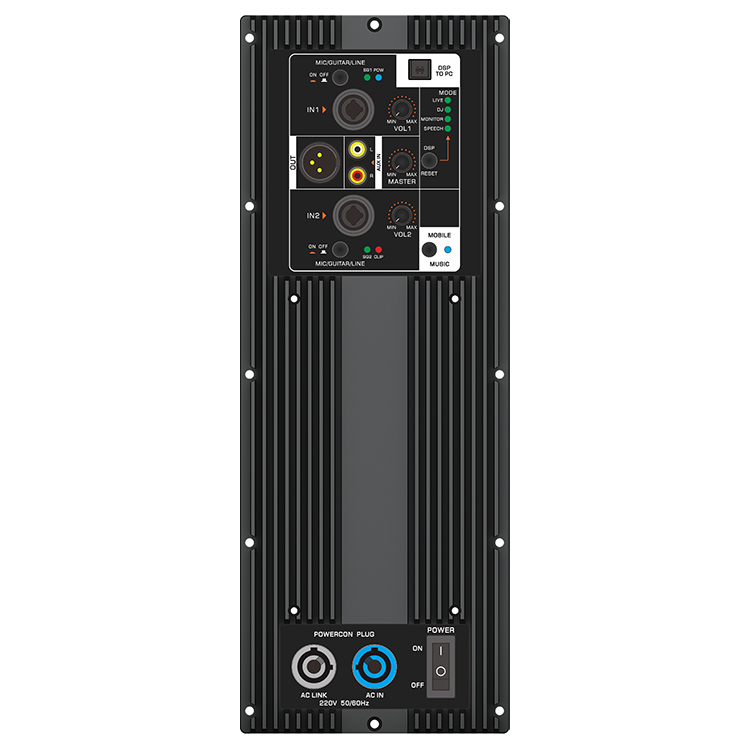 Class D Amplifier - Modul Power Amplifier Metal 2-Channel DSP