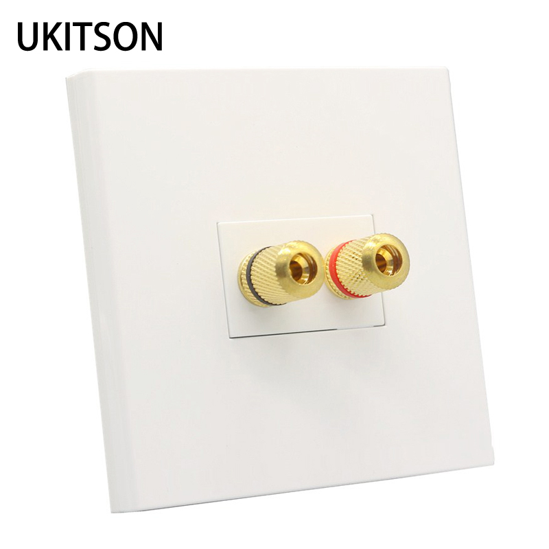 Banana Plug - Audio Speaker Terminal Panel Dinding Colokan