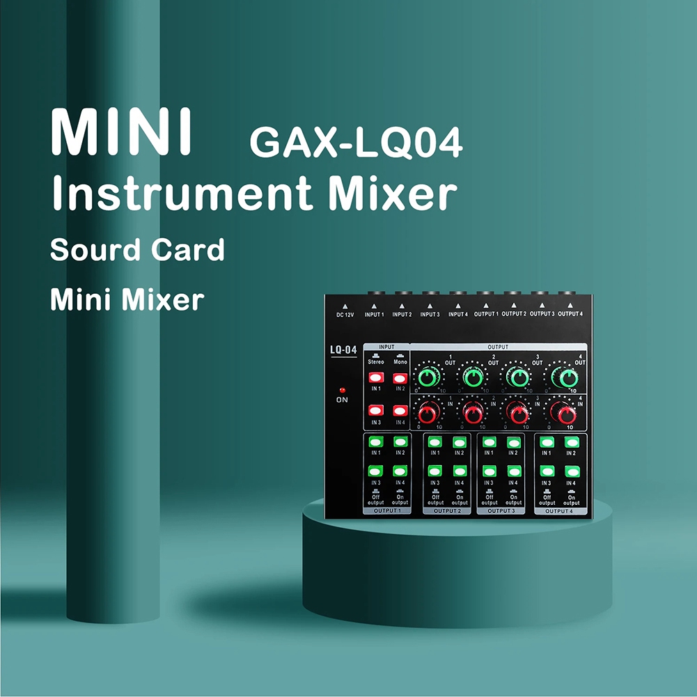 (MEOF] -LQ04 Mixer 4 Saluran A - Audio Interface ulasan dan harga