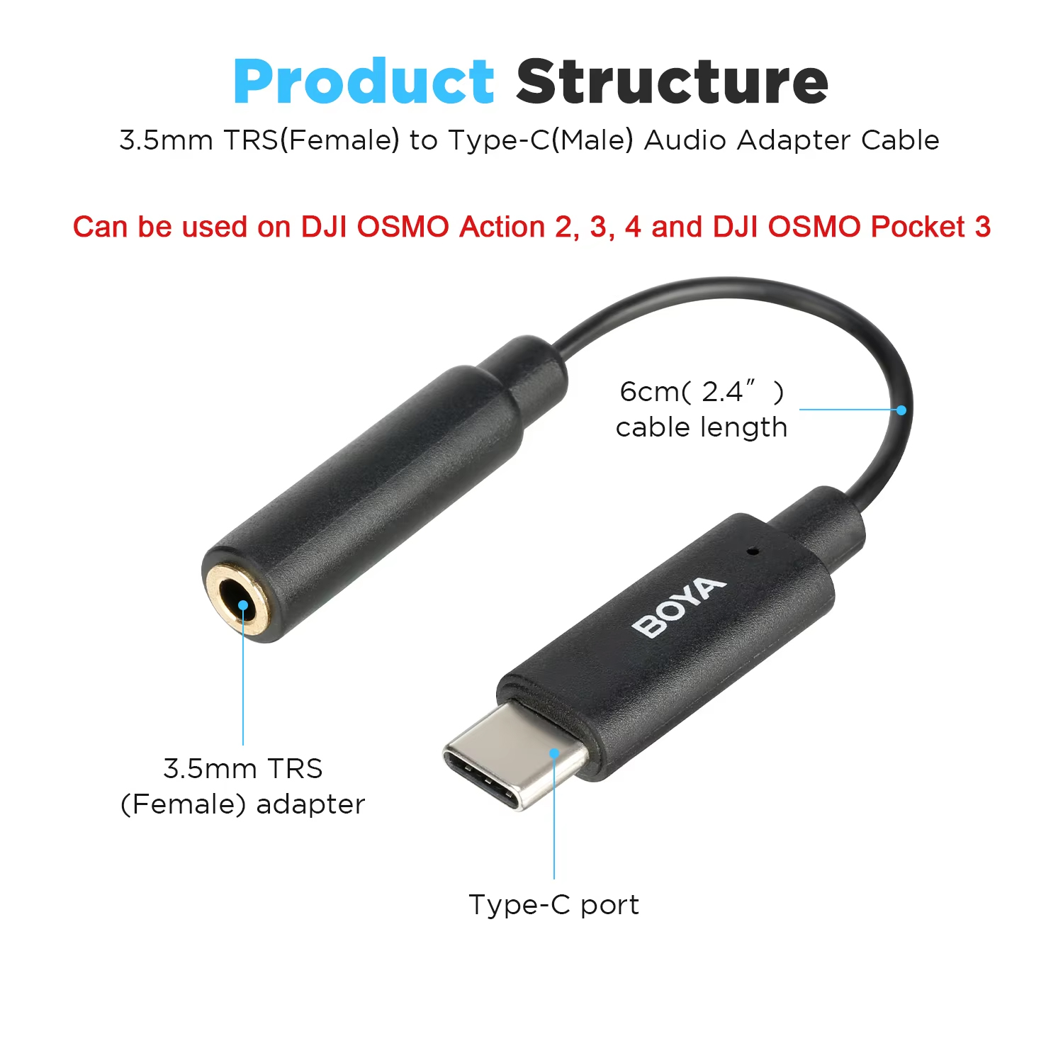 BOYA BY-K4 Adaptor Konverter A - Trs Cable ulasan dan harga