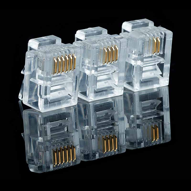 20/50/100 Buah RJ11 6P2C 6P4C  - Rj45 Jack ulasan dan harga