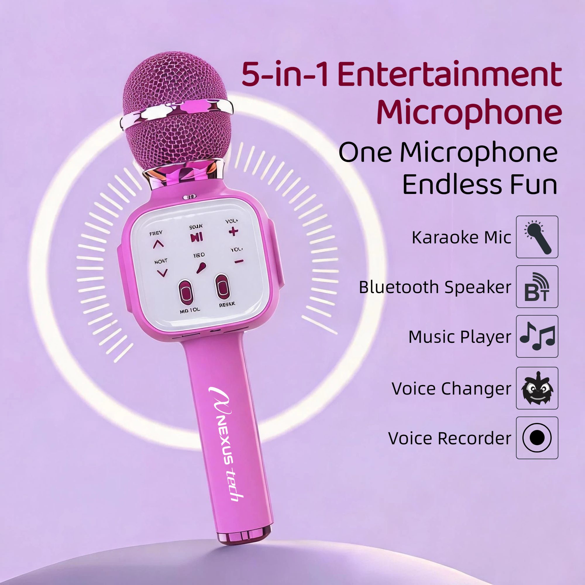 Mikrofon Karaoke Nirkabel Blue - Microphone Capsule ulasan dan harga