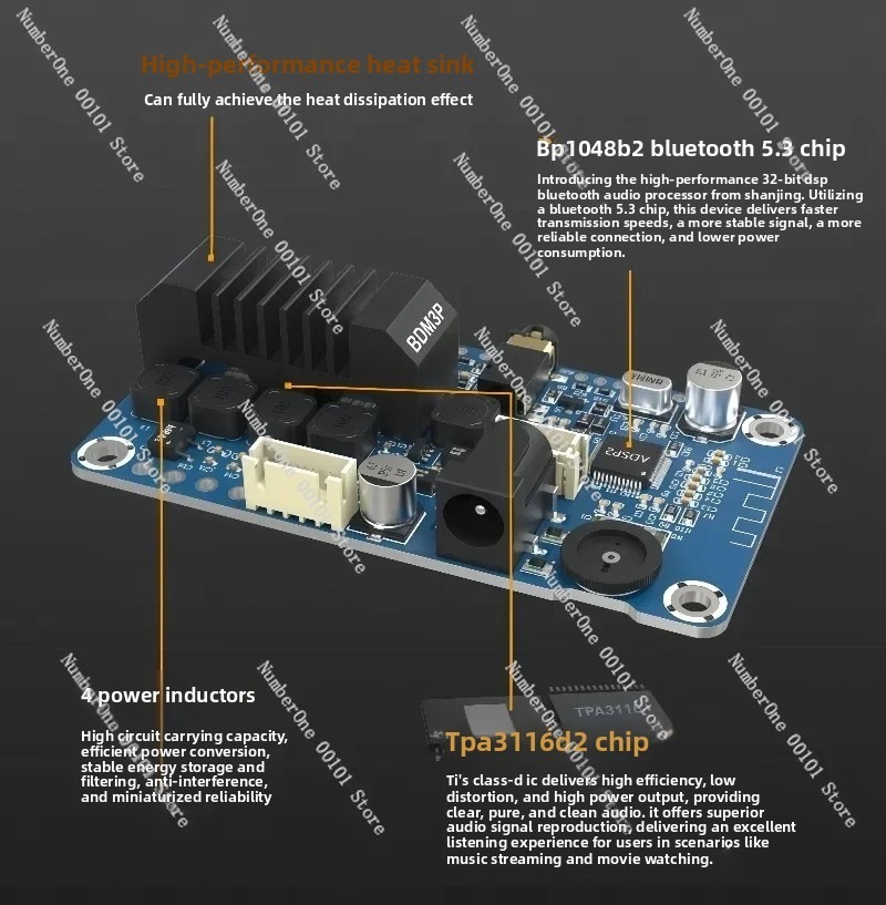 BDM3P Amplifier Bluetooth 5.3  - Diy Speaker ulasan dan harga